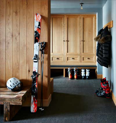 Rustic Storage Room and Closet. Aspen Mountain Chalet by Sandra Nunnerley Inc..