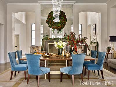  Transitional Family Home Dining Room. Traditional Home Cover Story by Bridget Beari Designs.