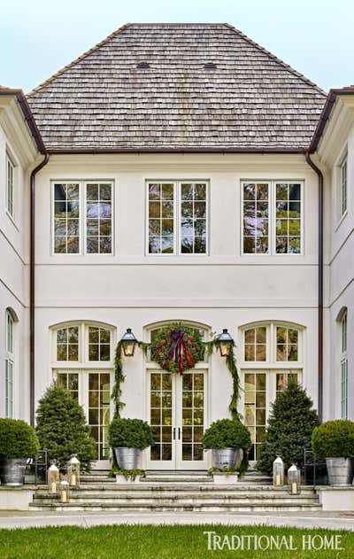  Mediterranean Family Home Exterior. Traditional Home Cover Story by Bridget Beari Designs.