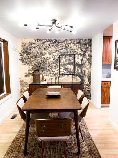  Mid-Century Modern Bachelor Pad Dining Room. Pacific Northwest by Decorelle LLC.