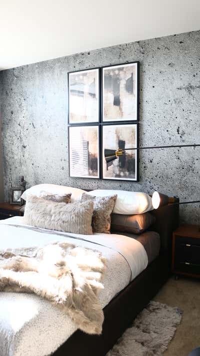  Industrial Bedroom. New York Bachelor Pad by Decorelle LLC.