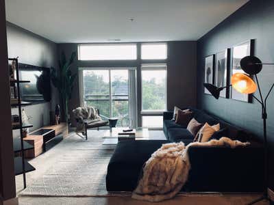 Contemporary Bachelor Pad Living Room. Bachelor Living Room by Decorelle LLC.