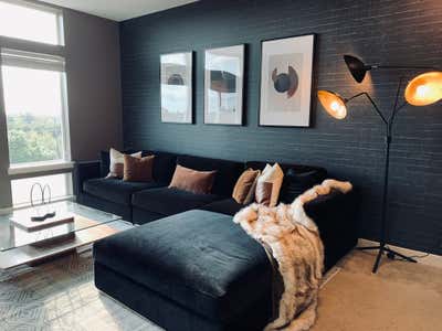  Contemporary Bachelor Pad Living Room. Bachelor Living Room by Decorelle LLC.