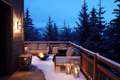  Rustic Contemporary Vacation Home Patio and Deck. Alpine Chalet by Spinocchia Freund.