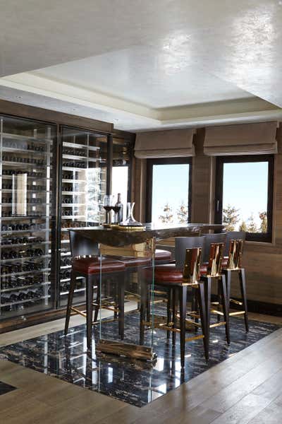  Contemporary Vacation Home Bar and Game Room. Alpine Chalet by Spinocchia Freund.