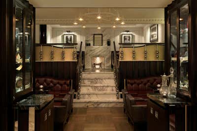  Art Deco Modern Hotel Bar and Game Room. Luggage Room by Fabled Studio.