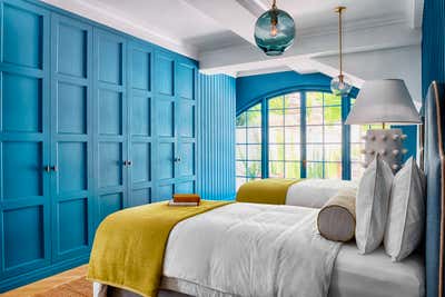  Contemporary Hollywood Regency Family Home Bedroom. A Georgian-style Sydney Estate by Dylan Farrell Design.
