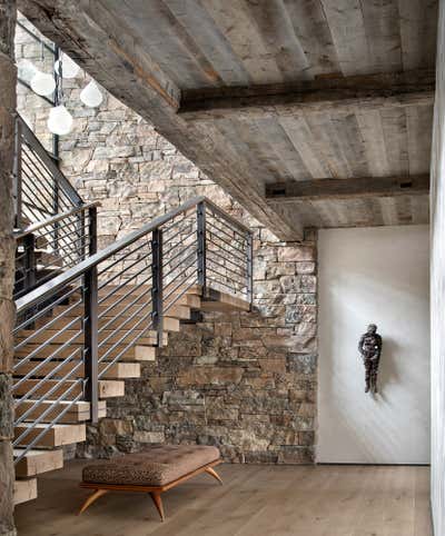  Rustic Vacation Home Entry and Hall. Wit's End by Lisa Kanning Interior Design.