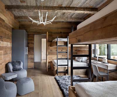  Rustic Vacation Home Bedroom. Wit's End by Lisa Kanning Interior Design.
