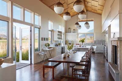  Western Contemporary Country House Kitchen. Jackson Hole Ranch House Modern by Tichenor and Thorp Architects.