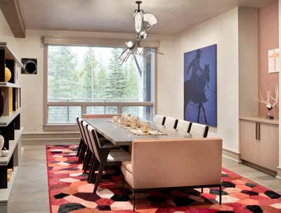 Modern Vacation Home Dining Room. Eagle's Nest by Lisa Kanning Interior Design.