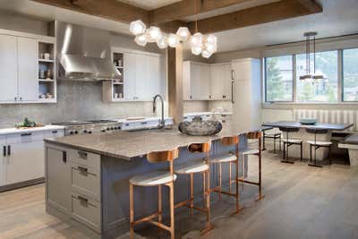 Modern Vacation Home Kitchen. Eagle's Nest by Lisa Kanning Interior Design.