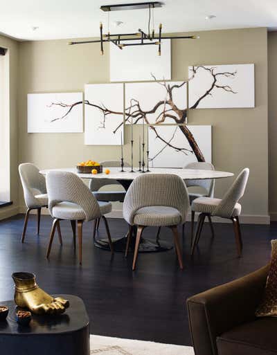 Modern Apartment Dining Room. West Village Pied-à-terre by Tichenor and Thorp Architects.