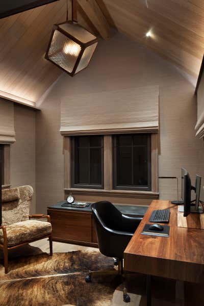  Rustic Office and Study. Mt. Barlow by Lisa Kanning Interior Design.