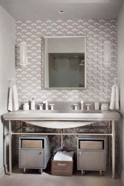 Modern Vacation Home Bathroom. Mt. Barlow by Lisa Kanning Interior Design.