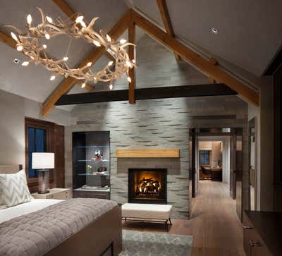  Rustic Vacation Home Bedroom. Mt. Barlow by Lisa Kanning Interior Design.