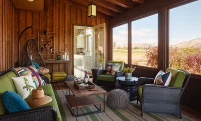  Western Country House Patio and Deck. Jackson Hole Ranch House Modern by Tichenor and Thorp Architects.