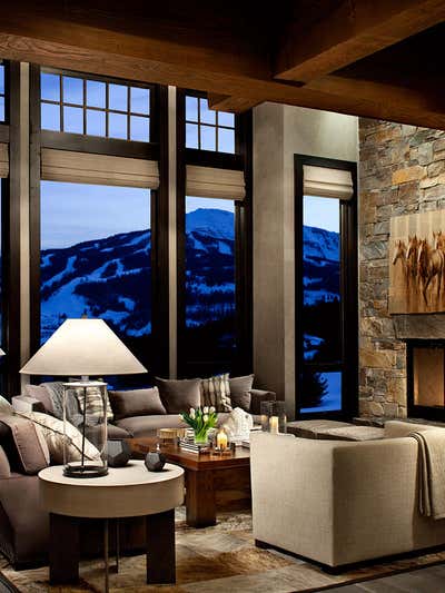 Rustic Vacation Home Living Room. Enclave by Lisa Kanning Interior Design.