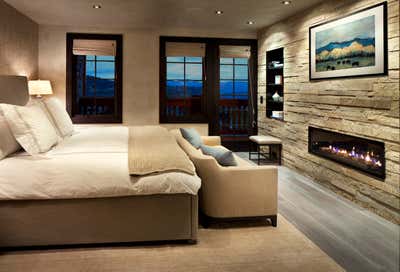 Modern Vacation Home Bedroom. Enclave by Lisa Kanning Interior Design.