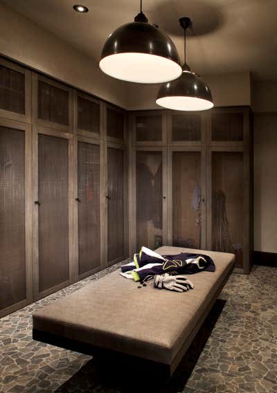  Rustic Vacation Home Storage Room and Closet. Enclave by Lisa Kanning Interior Design.