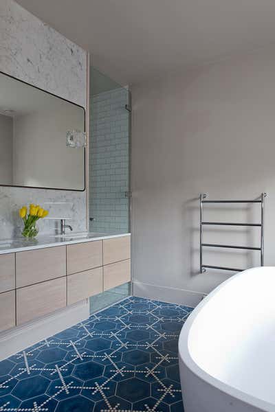  Transitional Family Home Bathroom. Wimbledon Family House by Godrich Interiors.