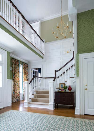  Traditional Family Home Entry and Hall. Greenwich Georgian by Kathleen Walsh Interiors.