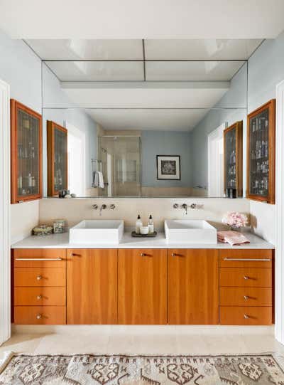  Eclectic Apartment Bathroom. West Village Eclectic by Kathleen Walsh Interiors.