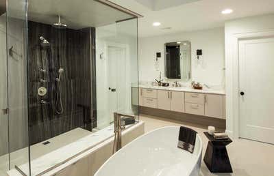  Transitional Family Home Bathroom. Bloomfield Hills Residence by Art Harrison Interiors & Collection.