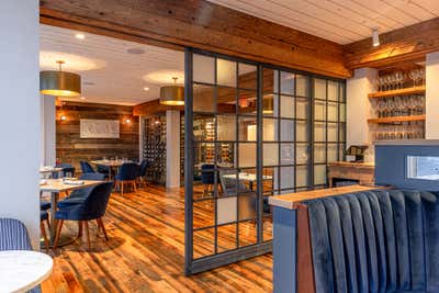  Mid-Century Modern Coastal Restaurant Dining Room. The Shipwright's Daughter by Assembly Design Studio.