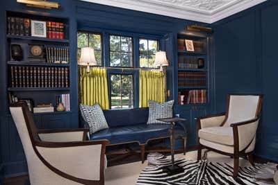  Transitional Family Home Office and Study. Detroit Historical by Art Harrison Interiors & Collection.