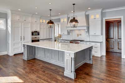  Transitional Family Home Kitchen. West Bloomfield Lakehouse by Art Harrison Interiors & Collection.