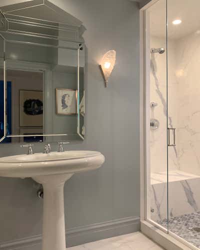  Transitional Family Home Bathroom. Library Suite  by Oovray Studios by Karin H Edwards.