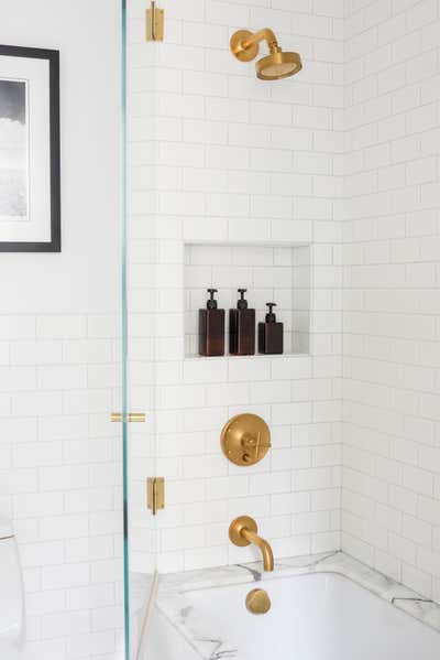 Mid-Century Modern Apartment Bathroom. PARK AVENUE / 39TH STREET by Capponi Studio LTD..