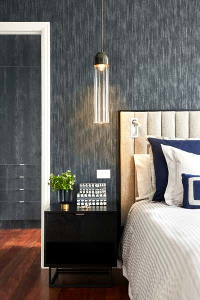  Hollywood Regency Family Home Bedroom. Award Winning Project in Melbourne by In Design International.