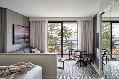  Coastal Contemporary Hotel Living Room. Sebel Sydney Manly Beach by In Design International.
