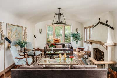 Eclectic Family Home Living Room. San Mateo Modern Tudor by Kari McIntosh Design.