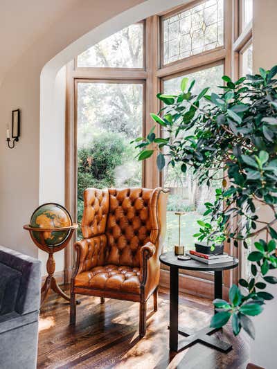  Eclectic Family Home Living Room. San Mateo Modern Tudor by Kari McIntosh Design.