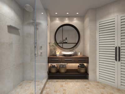  Coastal Contemporary Hotel Bathroom. Sebel Sydney Manly Beach by In Design International.