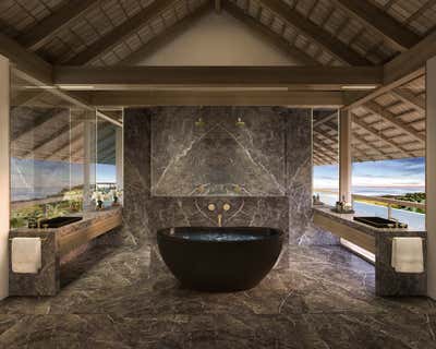 Tropical Minimalist Vacation Home Bathroom. Balinese Villa- created with HBA by 11fiftynine.