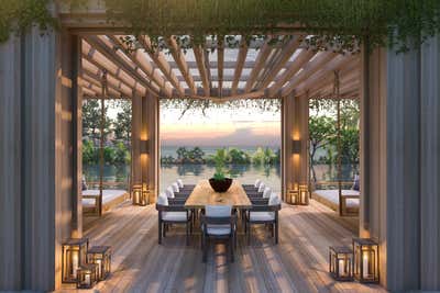  Beach Style Patio and Deck. Balinese Villa- created with HBA by 11fiftynine.