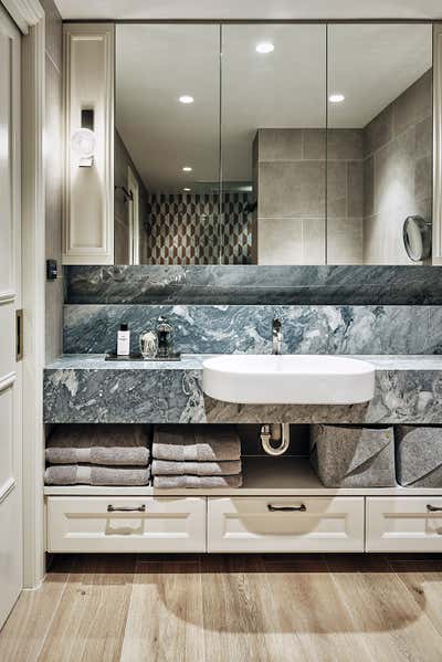  Transitional Apartment Bathroom. The Grand  by In Design International.