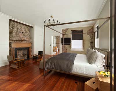  Eclectic Rustic Family Home Bedroom. HISTORIC CHARLESTON RENOVATION by EKID.