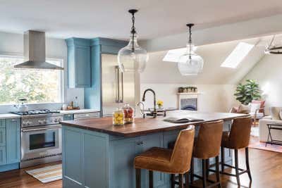  Transitional Family Home Kitchen. Wayland MA by Carly Ahlman Design.