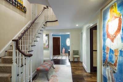  Eclectic Family Home Entry and Hall. Cheswold Hill by Lisa Kanning Interior Design.