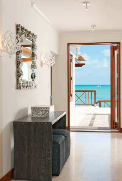  Modern Beach House Entry and Hall. Terrapin Villa by Lisa Kanning Interior Design.