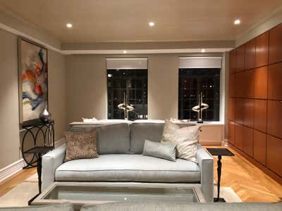  Transitional Art Deco Apartment Living Room. Eldorado Pied-a-terre by Pleasant Living.
