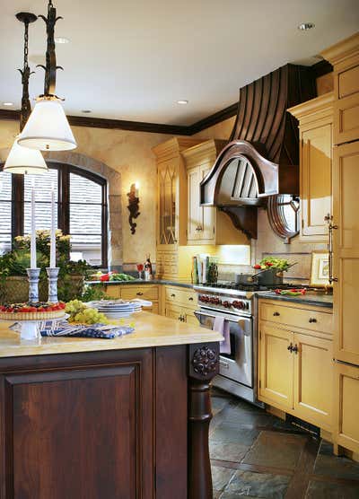  French Farmhouse Family Home Kitchen. French Country Charm by J. Stephens Interiors.