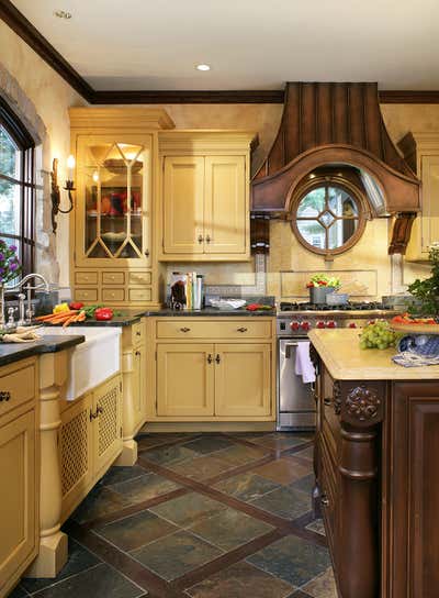  French Farmhouse Family Home Kitchen. French Country Charm by J. Stephens Interiors.