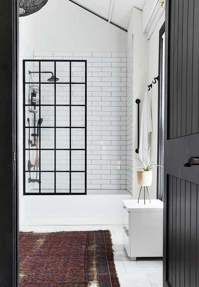  Eclectic Apartment Bathroom.  Garage Apartment by Ruell and Ray LLC.