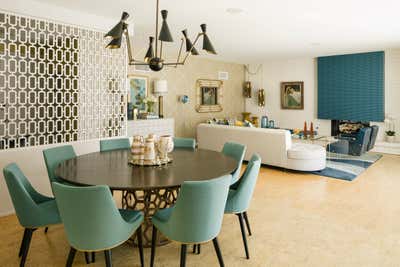  Mid-Century Modern Vacation Home Dining Room. Guggenheim House Palm Springs by Grace Home Furnishings.